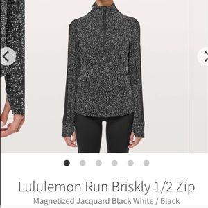 NWOT run briskly lululemon half zip